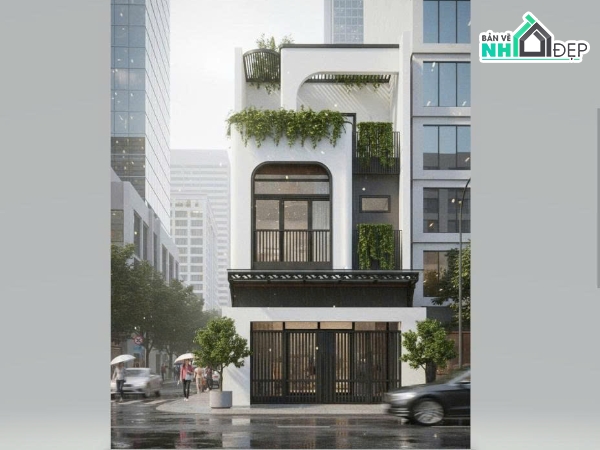 Hồ sơ thiết kế,Bản vẽ thiết kế,Nhà phố 3 tầng hiện đại,Nhà phố hiện đại,Nhà phố 3 tầng,Nhà phố 3 tầng 5mx20m