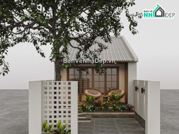 mẫu nhà cấp 4,nhà cấp 4,file cad nhà cấp 4,bản vẽ nhà cấp 4