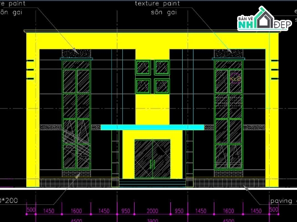 nhà văn phòng 2 tầng 13x16m,bản vẽ văn phòng 2 tầng,thiết kế văn phòng nhà máy,kiến trúc nhà văn phòng,nhà điều hành 2 tầng