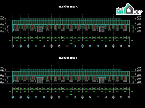nhà xưởng 52x109m,nhà xưởng,bản vẽ nhà xưởng kết cấu thép,hồ sơ thiết kế nhà xưởng,nhà xưởng kết cấu thép 52x109m