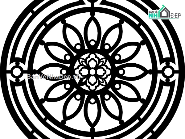 Hoa văn tròn,file dxf hoa văn tròn,hoa văn tròn file dxf