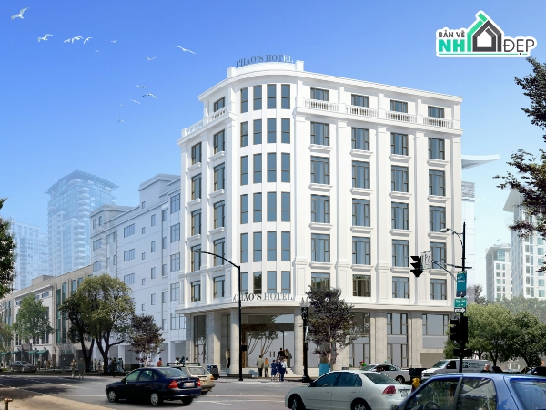 khách sạn mini,kiến trúc khách sạn,bản vẽ khách sạn