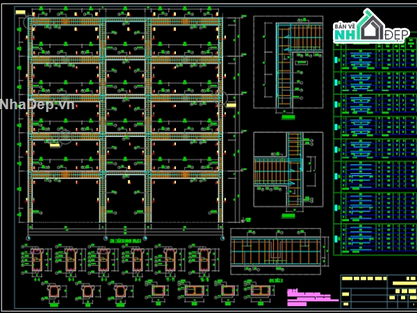 đồ án tốt nghiệp,chung cư 6 tầng,bản vẽ,bản vẽ autocad,47 x 18m,hình chữ nhật