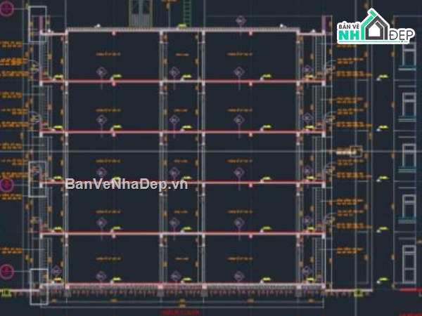 ký túc xá 5 tầng,ký túc xá,bản vẽ ký túc xá,cad ký túc xá