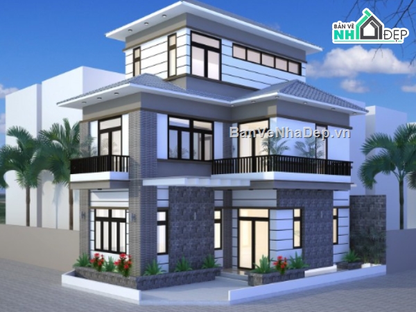 biệt thự 3 tầng,cad biệt thự 3 tầng,file cad biệt thự 3 tầng,biệt thự 3 tầng cad