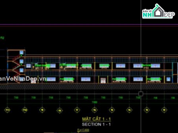 nhà xưởng,file cad nhà xưởng,bản vẽ xưởng,xưởng kết hợp kinh doanh