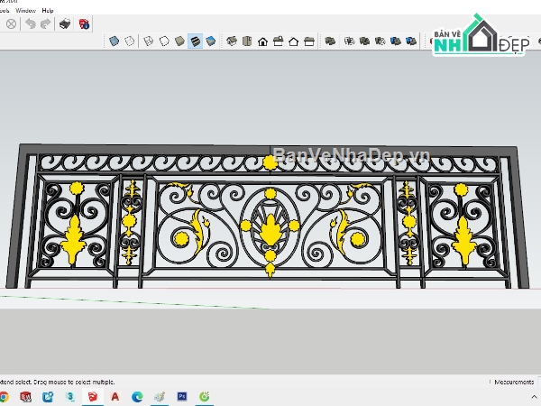 lan can cầu thang,dxf lan can sắt mỹ thuật,lan can 3d biệt thự,phối cảnh nhà,Biệt thự,phối cảnh nhà phố