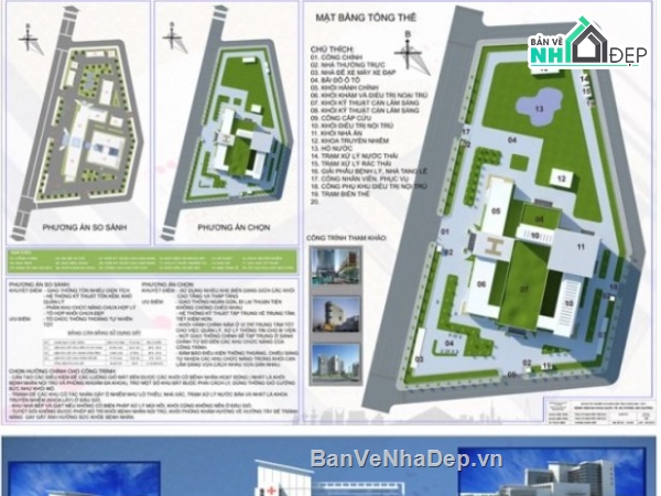 thiết kế kiến trúc bệnh viên,kiến trúc bệnh viện,đồ án kiến trúc bệnh viện