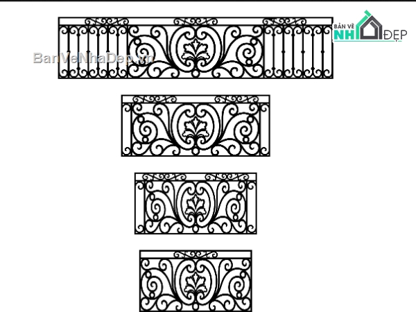 Mẫu lan can,lan can,lan can đẹp,lan can dxf