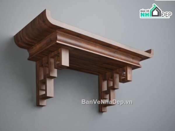 Model 3dsmax bàn thờ treo,3dsmax mẫu bàn thờ đẹp,thiết kế bàn thờ