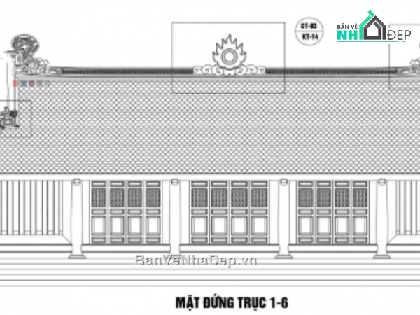 chùa,file cad chùa,cad chùa,chùa file cad