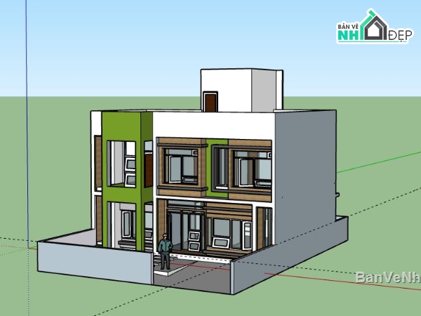 Biệt thự 2 tầng,model su biệt thự 2 tầng,file su biệt thự 2 tầng