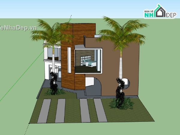 Biệt thự 2 tầng,model su biệt thự 2 tầng,biệt thự 2 tầng file su,file sketchup biệt thự 2 tầng,biệt thự 2 tầng model su