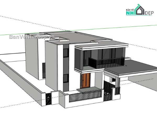 Biệt thự 2 tầng,model su biệt thự 2 tầng,biệt thự 2 tầng file su