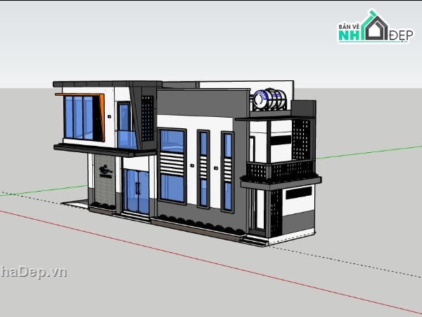 Biệt thự 2 tầng,model su biệt thự 2 tầng,file su biệt thự 2 tầng