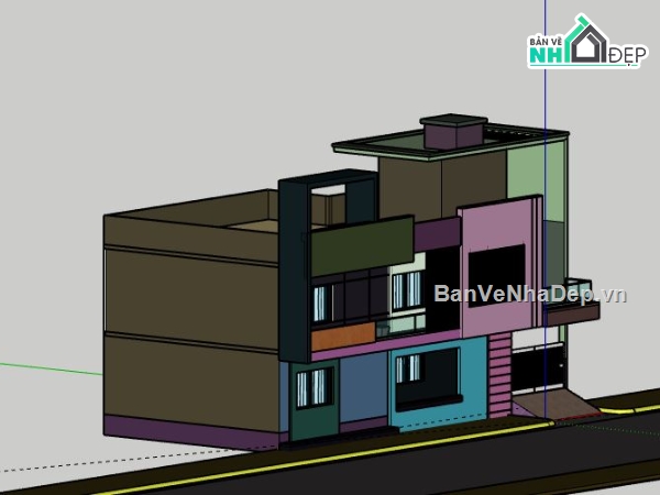 Biệt thự 2 tầng,Model su biệt thự 2 tầng,biệt thự 2 tầng