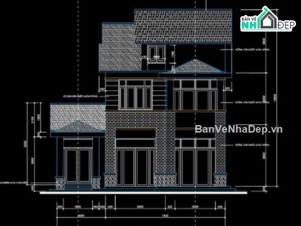 biệt thự 2 tầng,cad biệt thự 2 tầng,biệt thự 2 tầng file cad,file cad biệt thự 2 tầng