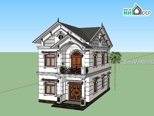 Biệt thự,su biệt thự,sketchup biệt thự