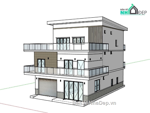 Biệt thự 3 tầng,model su biệt thự 3 tầng,file su biệt thự 3 tầng