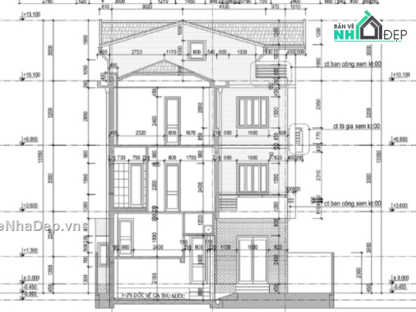 Biệt thự 3 tầng,cad biệt thự 3 tầng,file cad biệt thự 3 tầng,biệt thự 3 tầng cad