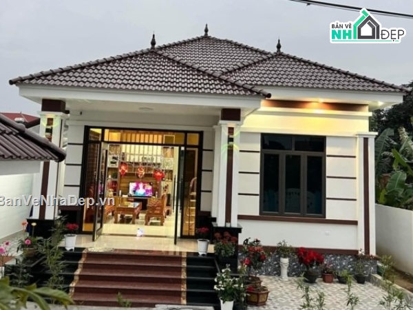biệt thự 1 tầng,thiết kế biệt thự,mẫu biệt thự 1 tầng