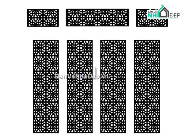 cổng cắt cnc,Mẫu cổng 4 cánh cnc,cổng dxf