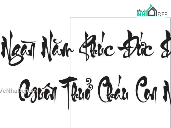 file corel chữ thư pháp,chữ thư pháp cnc,chữ thư pháp dxf