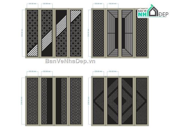mẫu cổng,mẫu cổng 4 cánh,cổng 4 cánh cnc