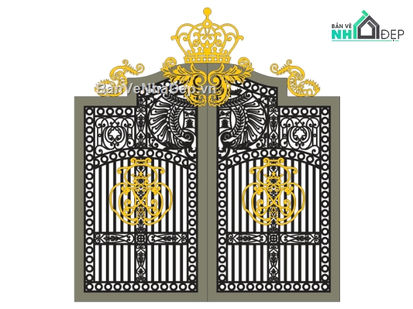 File cnc cổng biệt thự,mẫu cổng 2 cánh,cổng 2 cánh biệt thự
