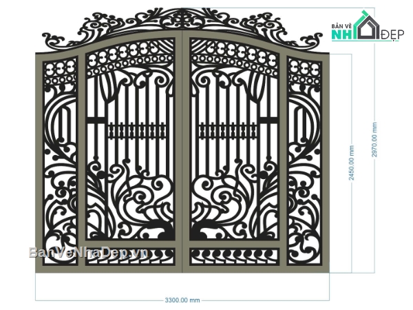 cnc cổng 2 cánh,cnc 2 cánh,file cnc cổng 2 cánh