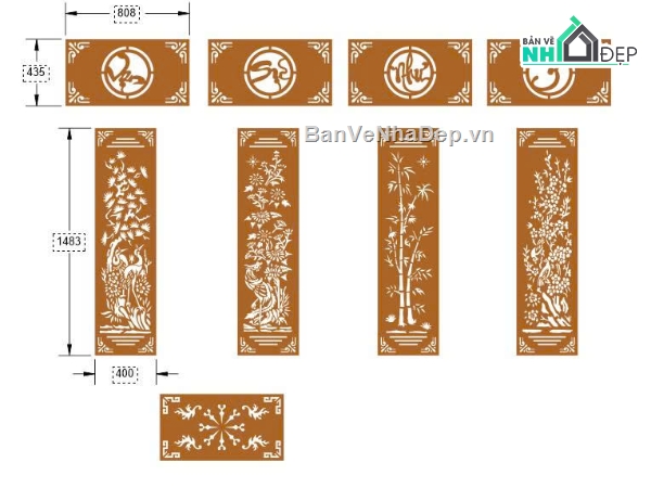 Thiết kế cổng cnc đẹp,cổng dxf,bản vẽ cổng