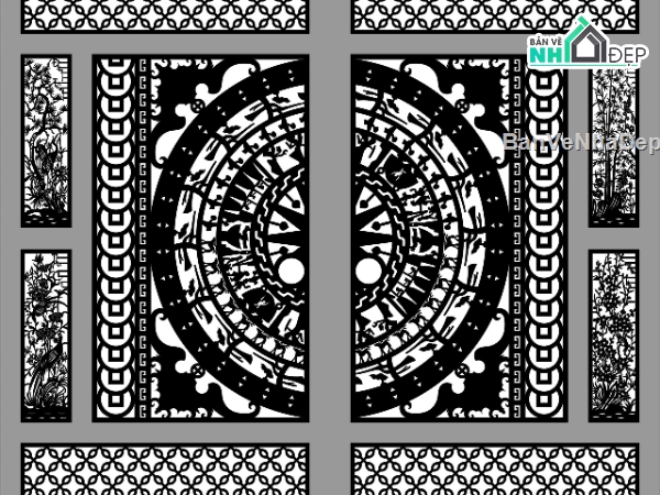 cổng trống đồng cnc,cổng tứ quý cnc,cổng tứ quý,trống đồng