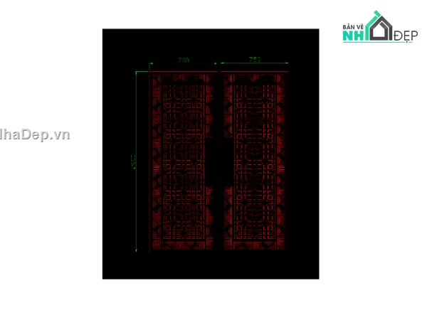 Mẫu cửa,CNC,cửa 2 cánh CNC,File CNC cửa 2 cánh