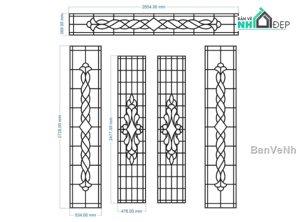 cửa cnc 4 cánh,cnc ô thoáng,Mẫu cửa,ô thoáng,cnc cửa