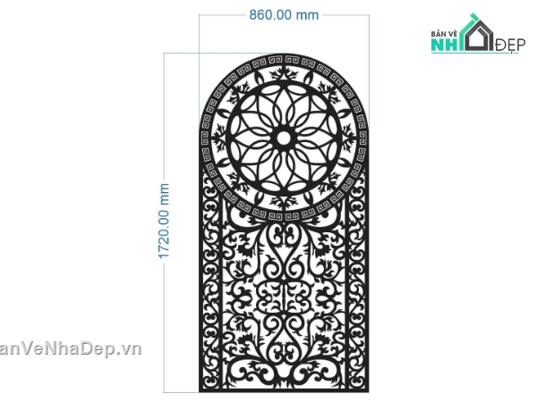 cnc cửa lá tây,cửa cnc,cửa dxf