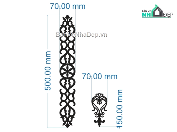 thiết kế hoa văn cnc,hoa văn cột,file cnc hoa văn cột