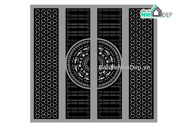 cổng 4 cánh,file cnc cổng 4 cánh,mẫu cnc cổng 4 cánh