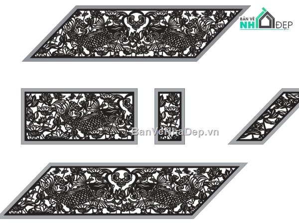 lan can cnc,lan can,file cnc lan can cá,mẫu lan can hoa sen cá