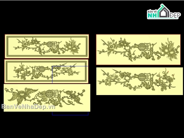 cổ bàn thờ,cổ bàn thờ tứ quý,Mẫu cổ tứ quý cnc
