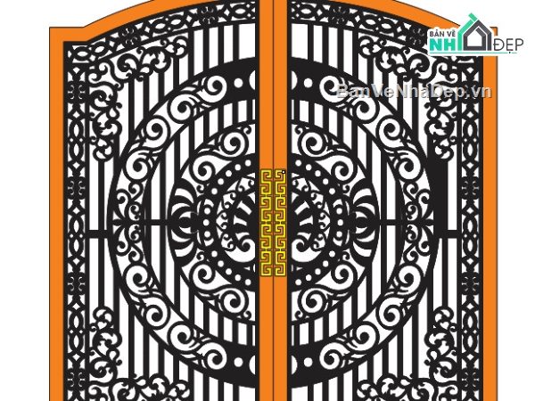 file cnc cổng 2 cánh,cổng 2 cánh cnc đẹp,mẫu cổng 2 cánh cnc