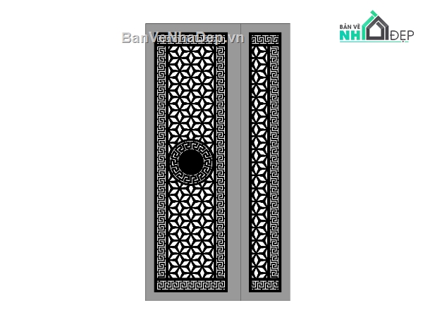 cổng 4 cánh cnc,Mẫu cổng 4 cánh cnc,bản vẽ cổng cnc