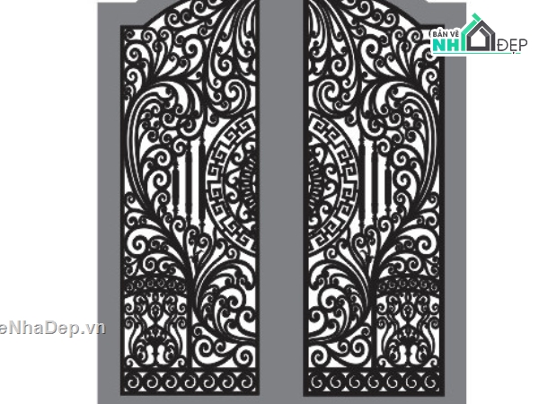 CNC cổng 2 cánh hiện đại,CNC cổng 2 cánh,cổng 2 cánh CNC đẹp