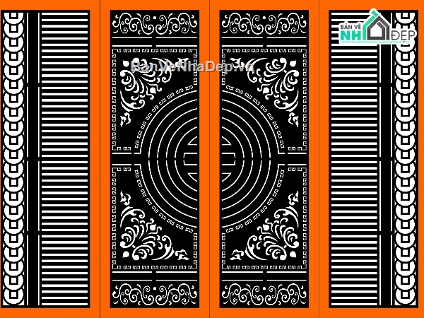 cổng 4 cánh hiện đại,Mẫu cổng 4 cánh cnc,cnc 4 cánh