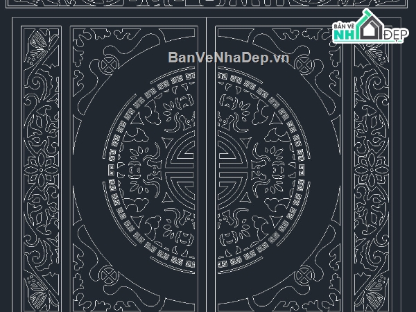 Cổng 2 cánh cnc,Cổng trống đồng cnc,Cổng 2 cánh cnc đẹp,Cổng trống đồng file dxf