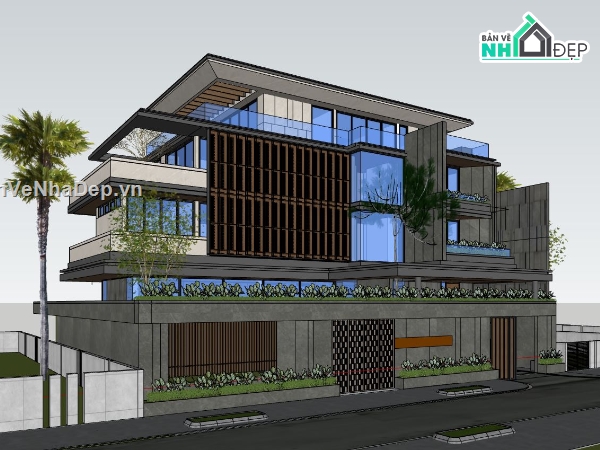 dinh thự hiện đại,biệt thự 4 tầng,thiết kế biệt thự nghỉ dưỡng