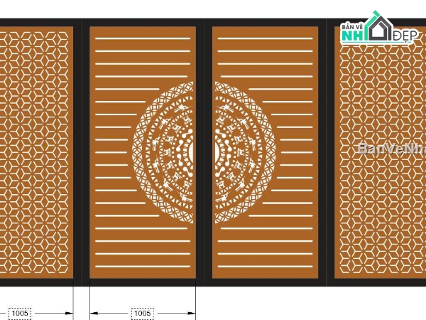 cổng dxf,cổng 4 cánh cnc,cổng cnc