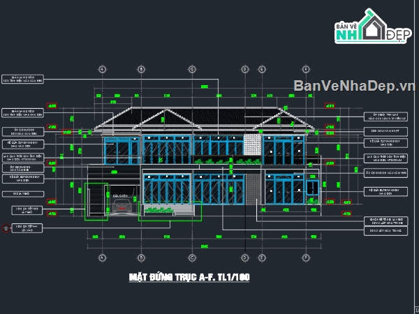 Kiến trúc biệt thự 2 tầng,chi tiết biệt thự 2 tầng,biệt thự vườn 2 tầng,bản vẽ biệt thự 2 tầng,biệt thự 2 tầng 20.4x25m,mẫu biệt thự 2 tầng 20x25m