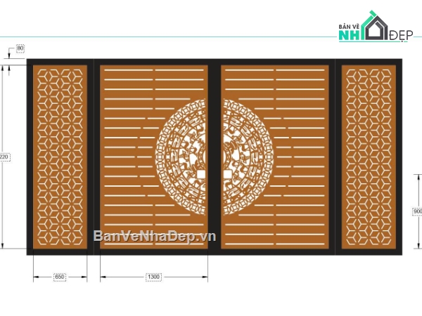 Mẫu cổng 4 cánh cnc,cổng dxf,cổng cnc