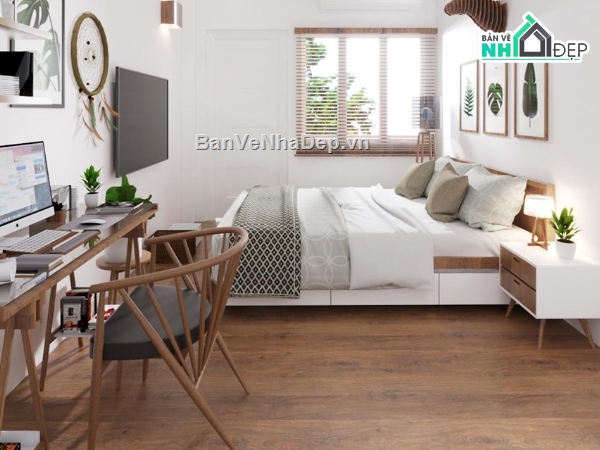 thiết kế phòng ngủ đẹp,Mẫu nội thất phòng ngủ,nội thất phòng ngủ sketchup,mẫu nội thất phòng ngủ su