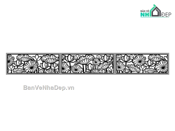 mẫu hàng rào đẹp,hàng rào đẹp,mẫu hàng rào,mẫu hoa sen cnc
